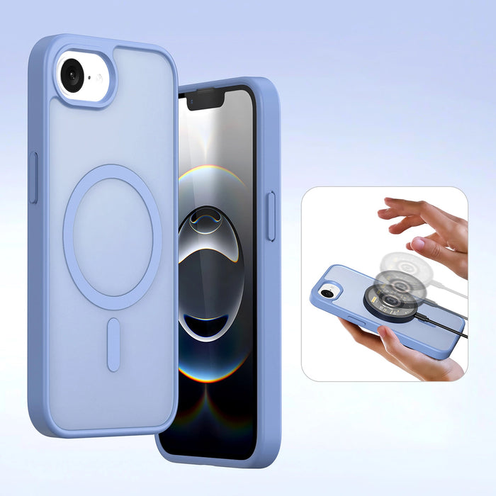 Dux Ducis Lawa iPhone 16e Leather Case with Detachable Magnetic Wallet - Blue