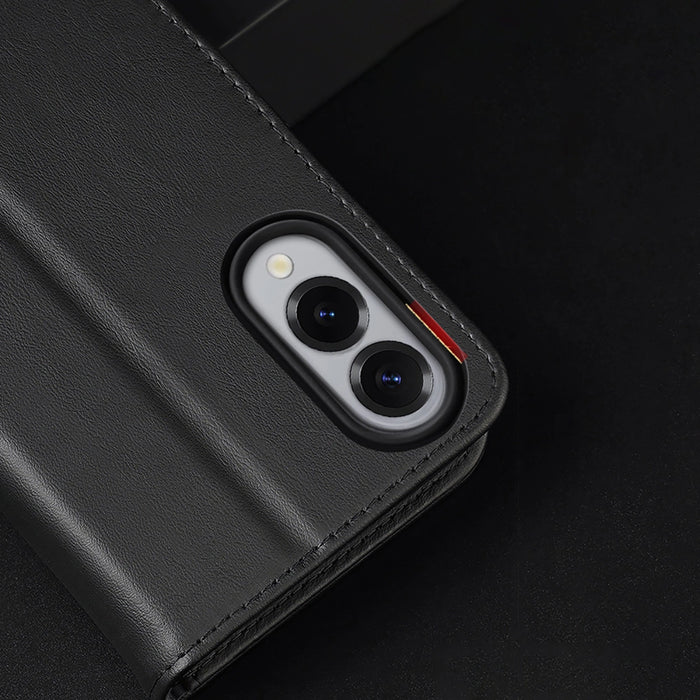 Dux Ducis Hivo Samsung Galaxy S25 Edge Case with Flip and RFID Protection - Black