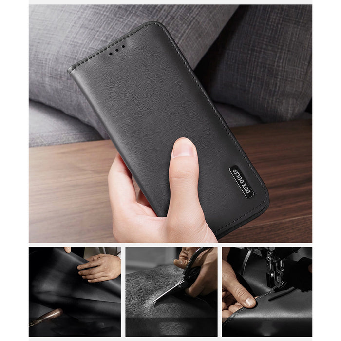 Dux Ducis Hivo Samsung Galaxy S25 Edge Case with Flip and RFID Protection - Black