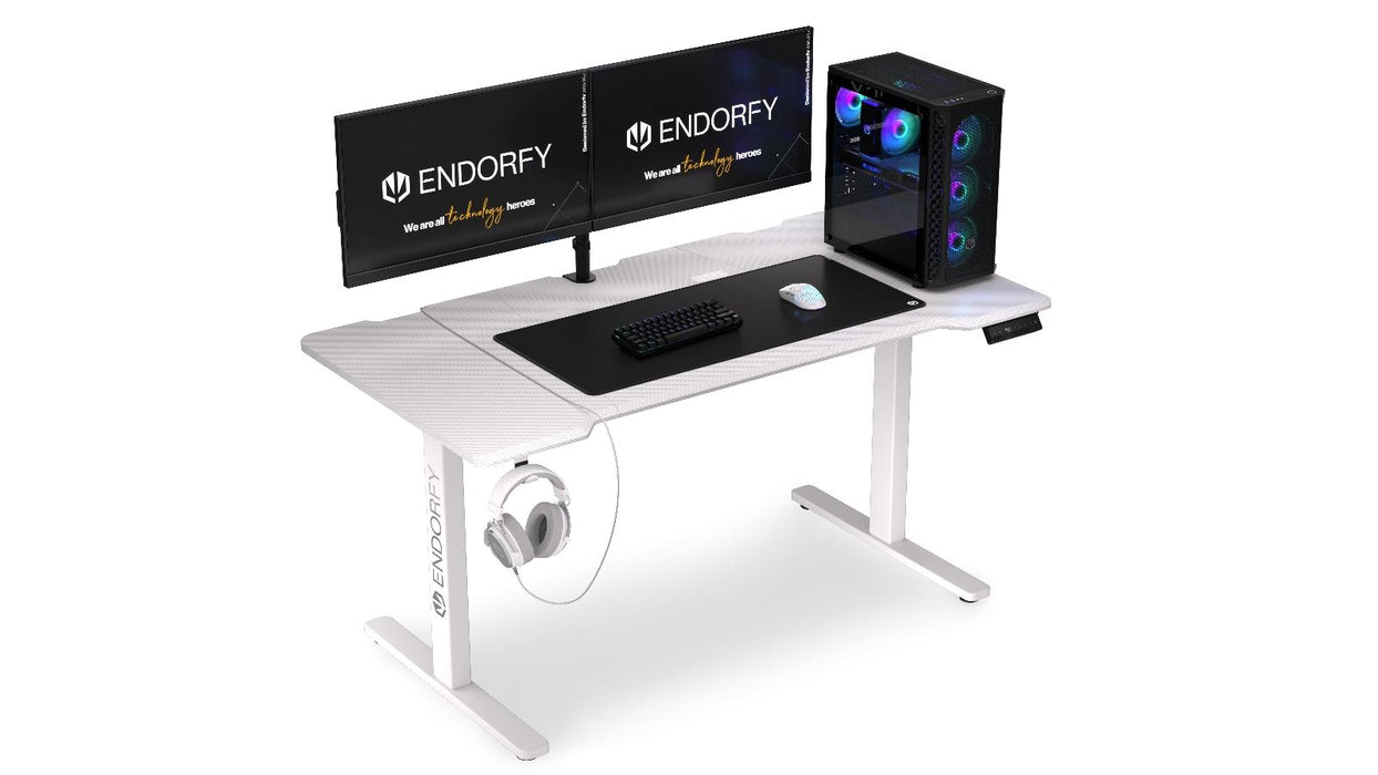 ENDORFY Gaming Desk - Atlas L Electric - Onyx White