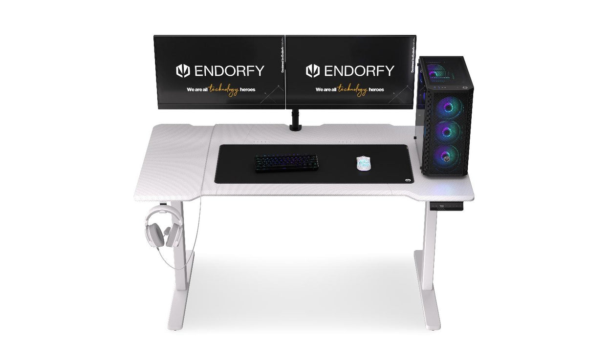 ENDORFY Gaming Desk - Atlas L Electric - Onyx White
