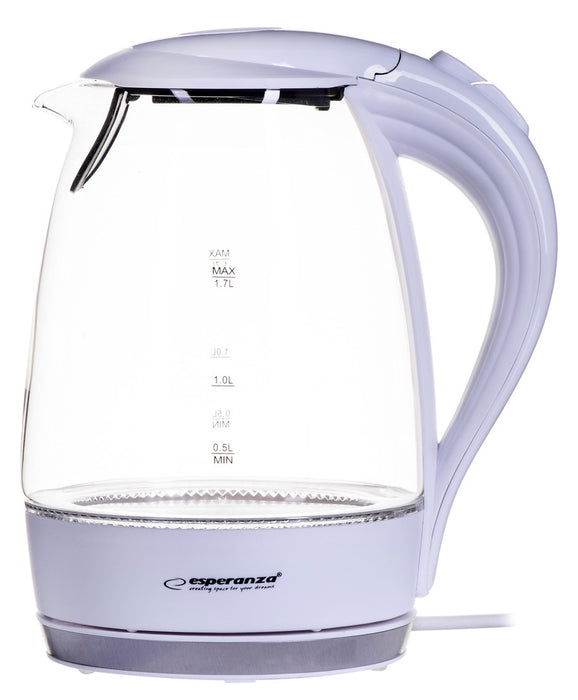 Esperanza EKK011W Electric kettle 1.7 L White, Multicolor 2200 W