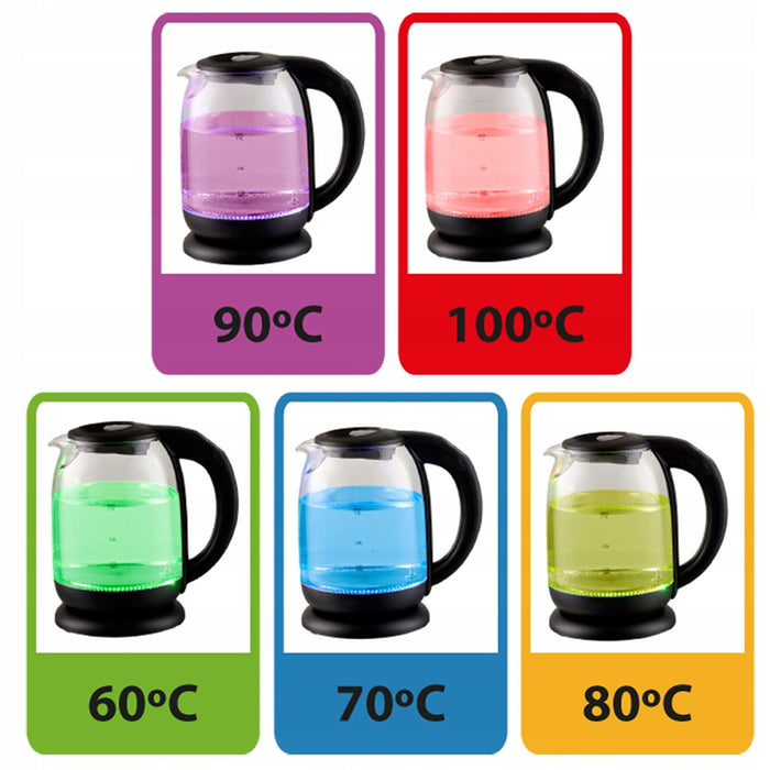 Esperanza EKK027 electric kettle 1.7 L 2200 W Black, Transparent