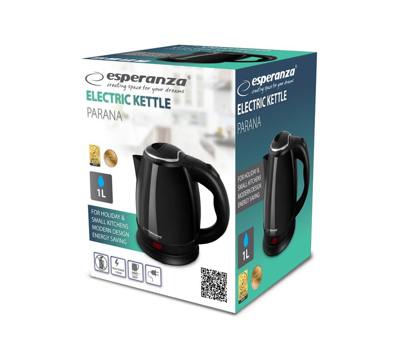 Esperanza EKK128K Electric kettle 1 L Black 1350W