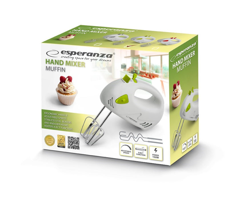 Esperanza EKM007G mixer Hand mixer 150 W Green, White