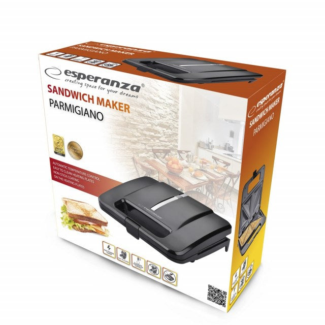 Esperanza PARMIGIANO sandwich maker 1000 W Black