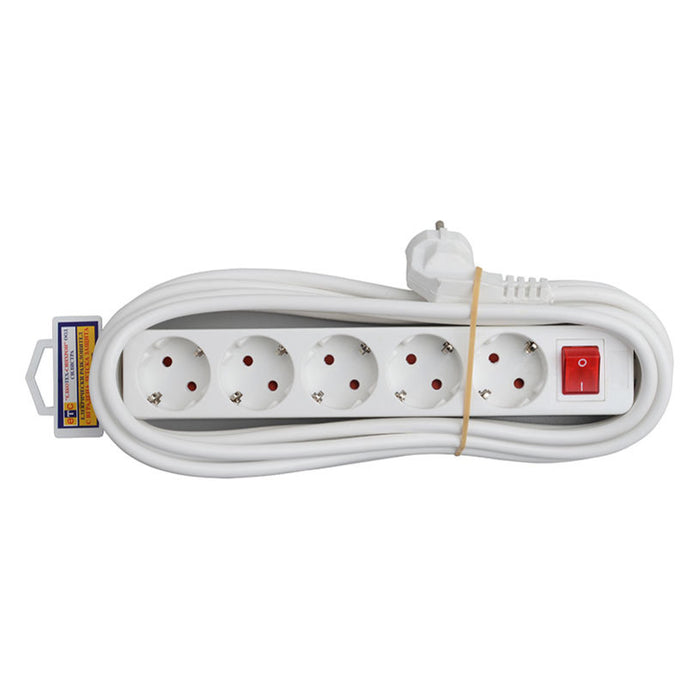 SPLITTER WITH CABLE ETC 5 SOCKETS 5M WITH KEY 15951