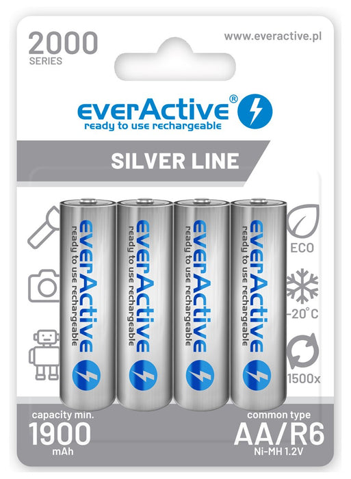Rechargeable batteries everActive Ni-MH R6 AA 2000 mAh Silver Line
