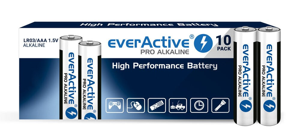 Alkaline batteries everActive Pro Alkaline LR03 AAA - shrink pack - 10 pieces