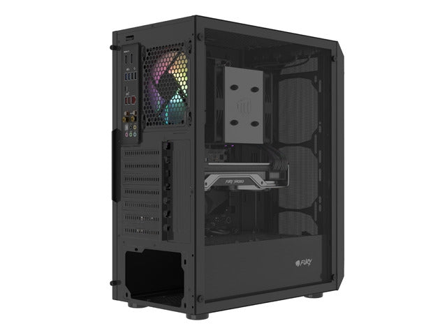 Fury PC Case Shobo SH4 RGB Midi Tower, Window, Black