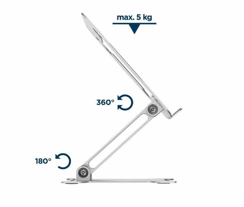 Gembird NBS-D1-03 laptop stand Silver 39.6 cm (15.6")