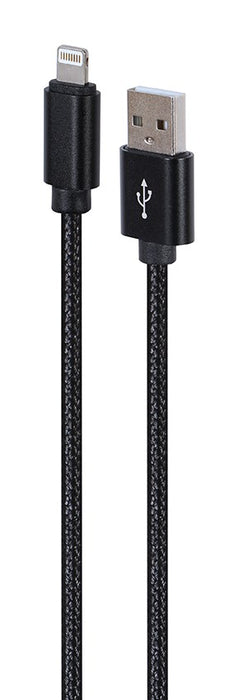 Gembird CCDB-mUSB2B-AMLM-6 Cotton braided 8-pin cable with metal connectors, 1.8 m, black