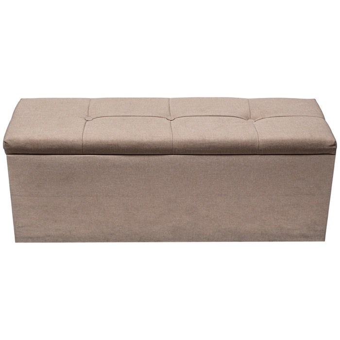 STOOL-CHEST BEIGE GENOMAX 99X36X33 CM. BEIGE