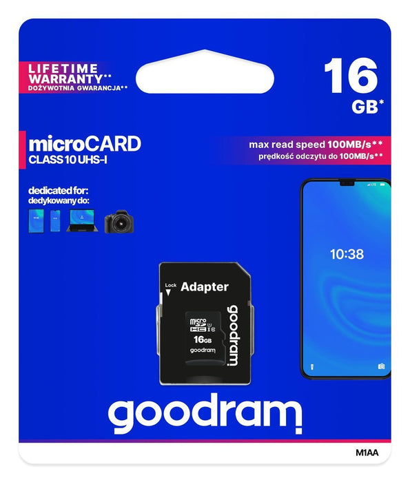Memory card Goodram microSD 16GB (M1AA-0160R12)