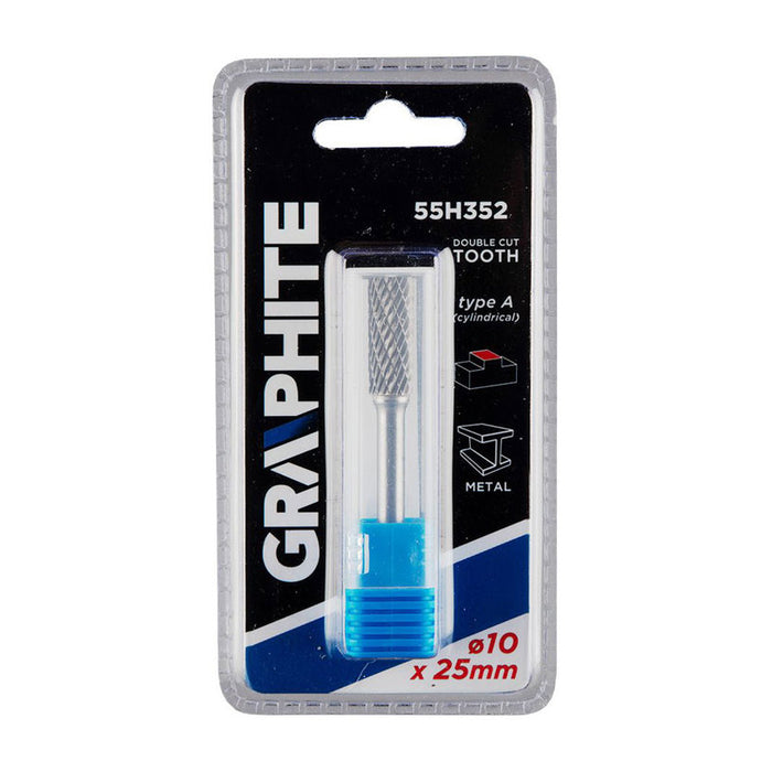 CARBIDE MILLER FOR METAL 10X25 MM GRAPHITE 55H352