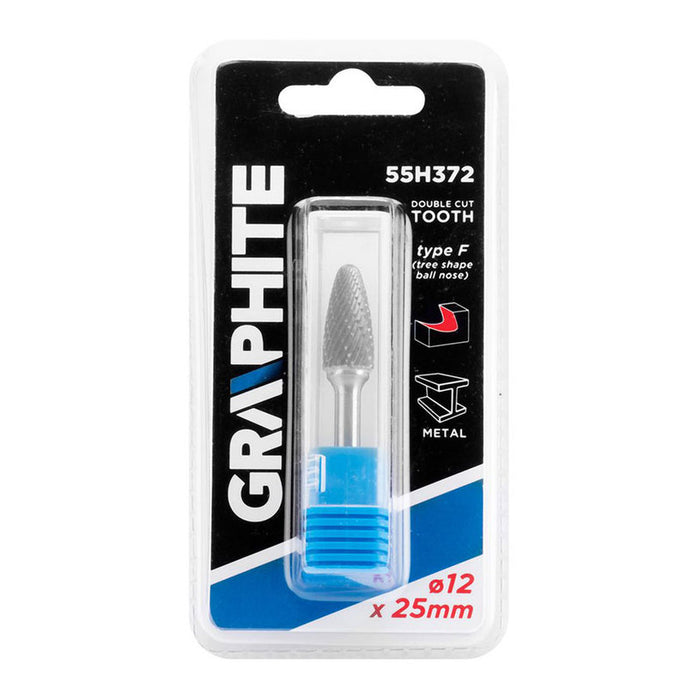 CARBIDE ROUND MILLER FOR METAL 12X25 MM GRAPHITE 55H372