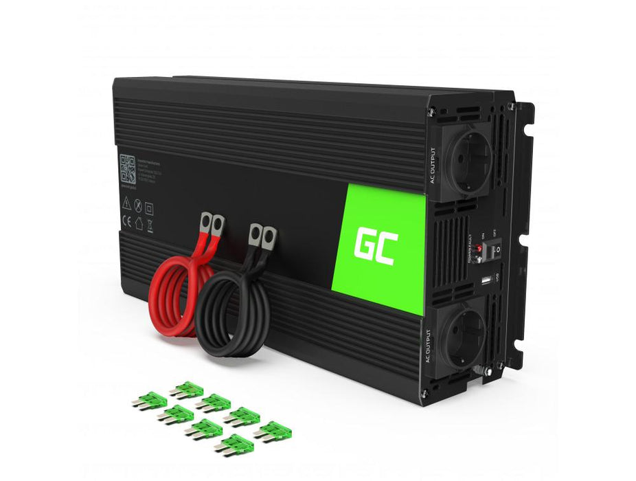 Inverter GREEN CELL, 12/220V, DC/AC, 1500W/3000W, Modified sine wave