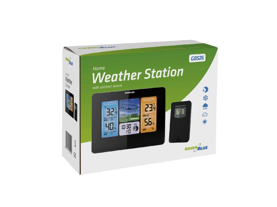 Greenblue GB526 digital weather station Black Battery