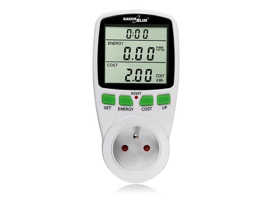 Greenblue GB202 wattmeter White 0 - 9999 W Built-in display LCD
