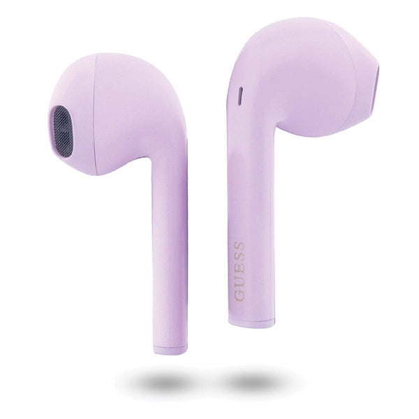 Guess GUTWST26PSU TWS Bluetooth headphones + docking station - purple Classic EST Logo