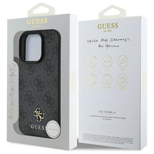 Guess 4G Small Classic MagSafe case for iPhone 16 Pro - black