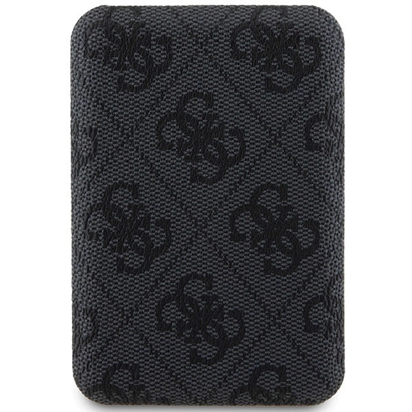 Guess Powerbank inductive 15W GUPB5FP4EMGK 5000mAh black/black 4G Leather Metal Logo MagSafe