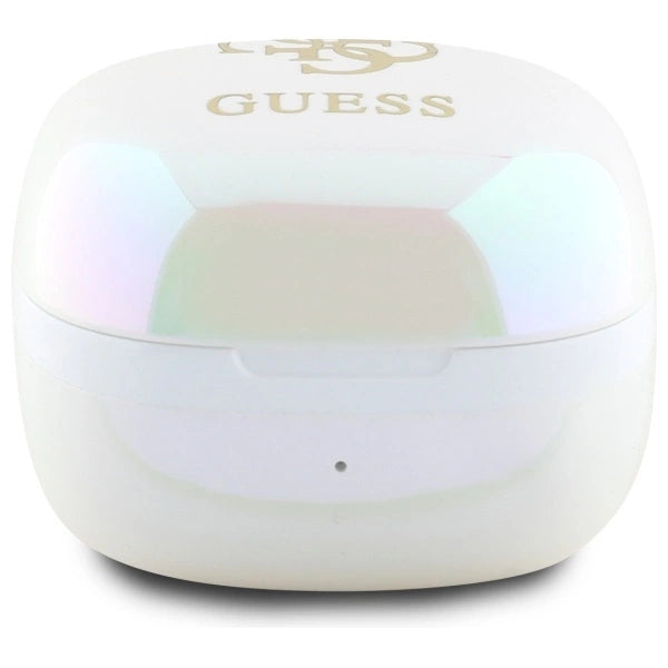 Guess Bluetooth headphones GUTWSJ144ESH TWS + docking station white/white Iridescent 4G Printed Logo