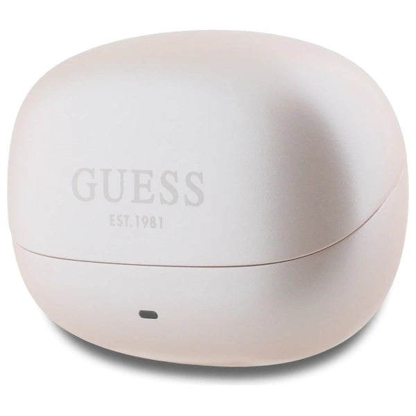 Guess Bluetooth Headphones GUTWST88MCTGP TWS + Docking Station Pink Capsule Printed Logo