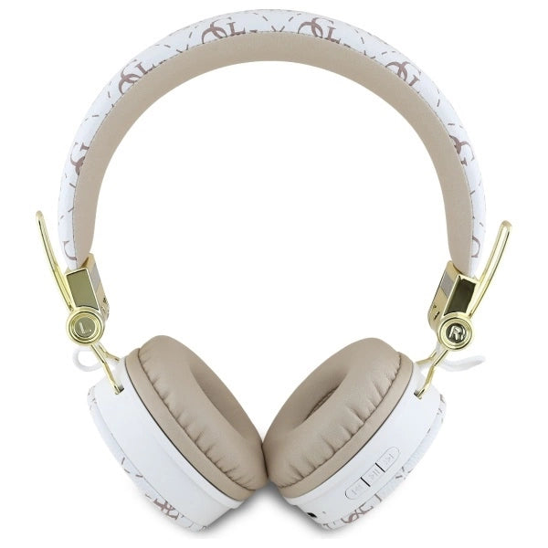 Guess Bluetooth ENC GUBH70E4PTMH on-ear headphones white 4G Triangle Round Shape