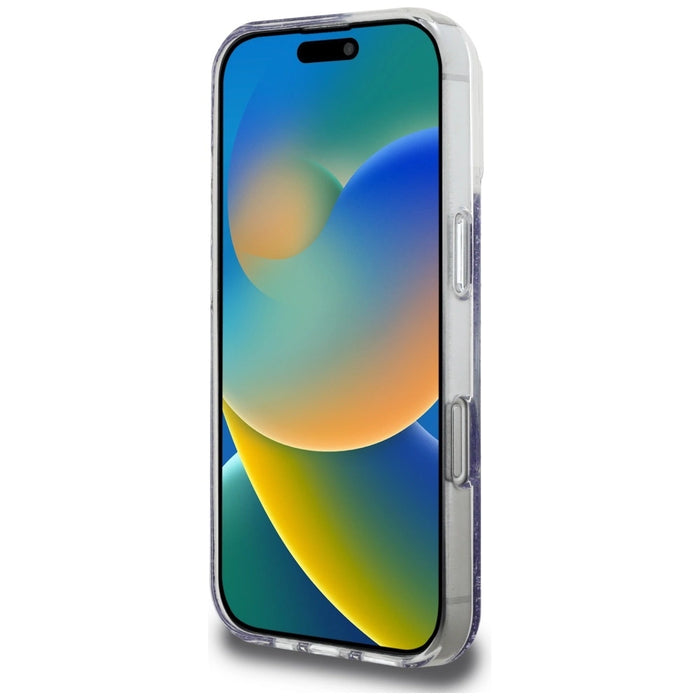 Guess HC Resin Bottom Glitter MagSafe case for iPhone 16 Pro Max - purple