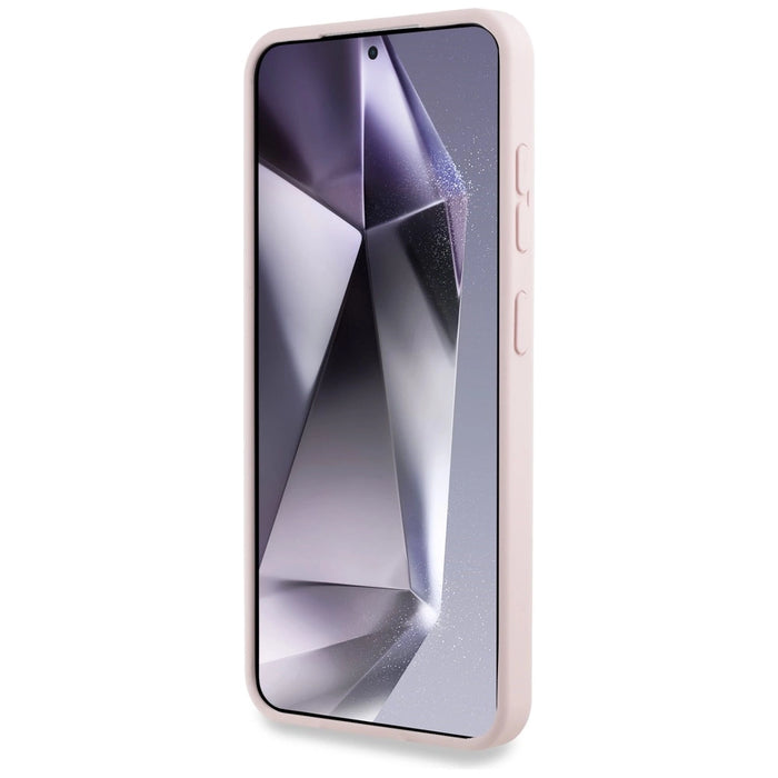 Guess Silicone Big 4G Logo Bottom Script Case for Samsung Galaxy S25 - Pink