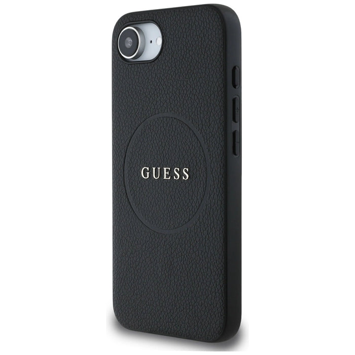 Guess PU Grained Classic Logo case with MagSafe for iPhone 16e - black