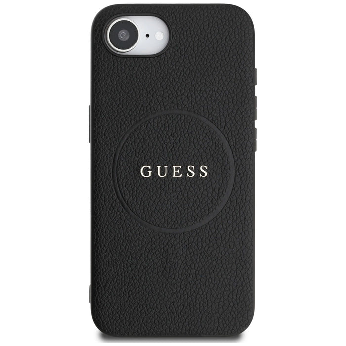 Guess PU Grained Classic Logo case with MagSafe for iPhone 16e - black
