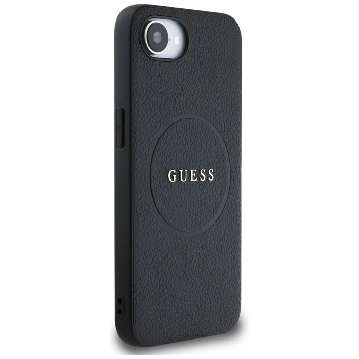 Guess PU Grained Classic Logo case with MagSafe for iPhone 16e - black
