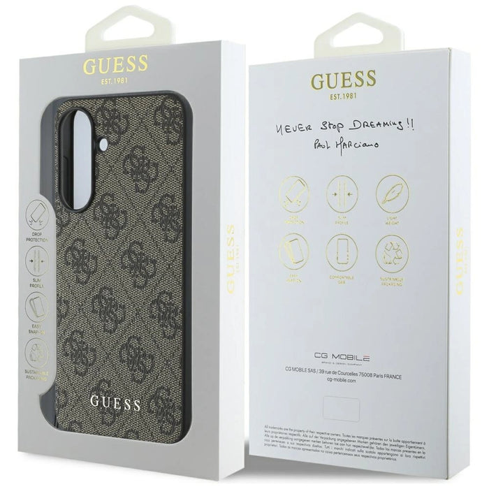 Guess 4G Charms Collection Case for Samsung Galaxy A56 - Brown