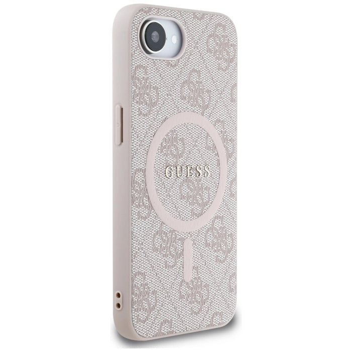 Guess 4G Ring Classic Logo MagSafe iPhone 16e Case - Pink