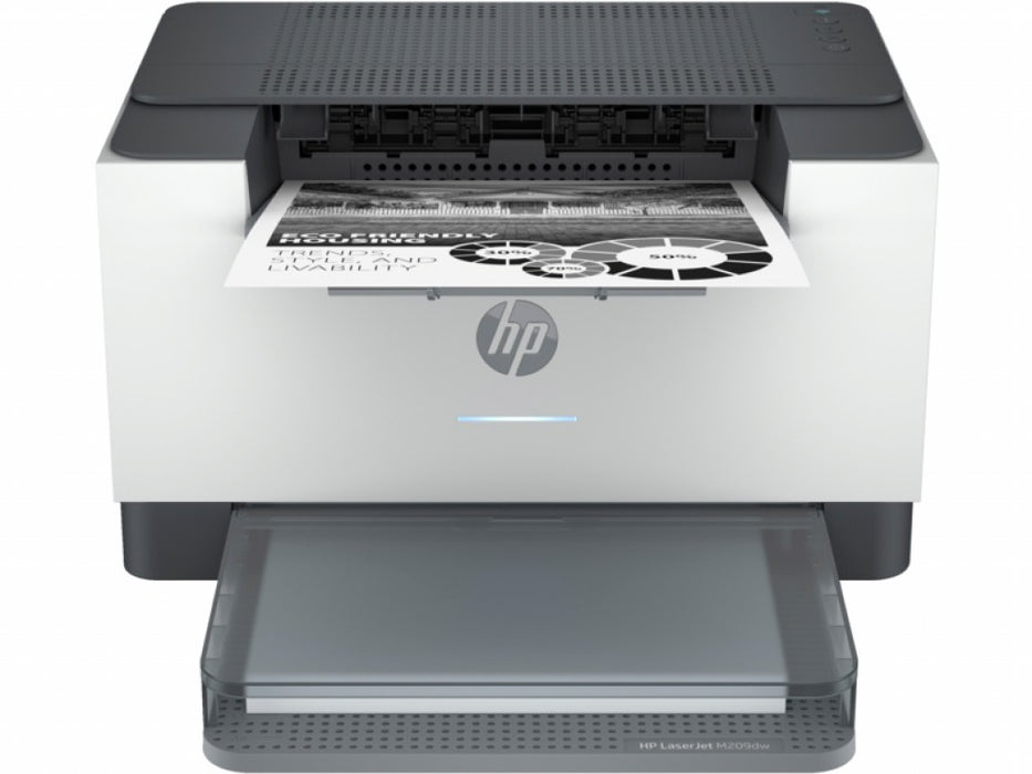 HP LaserJet M209dw Printer Mono B/W Duplex laser A4 600x600dpi 29ppm capacity: 150 sheets USB 2.0 LAN Wi-Fi Bluetooth LE