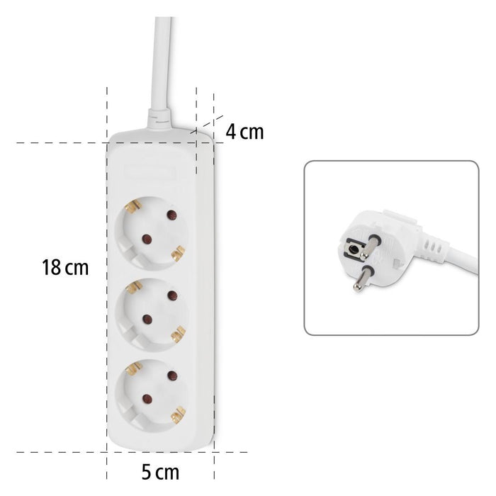 HAMA power strip, 3 sockets, 108842