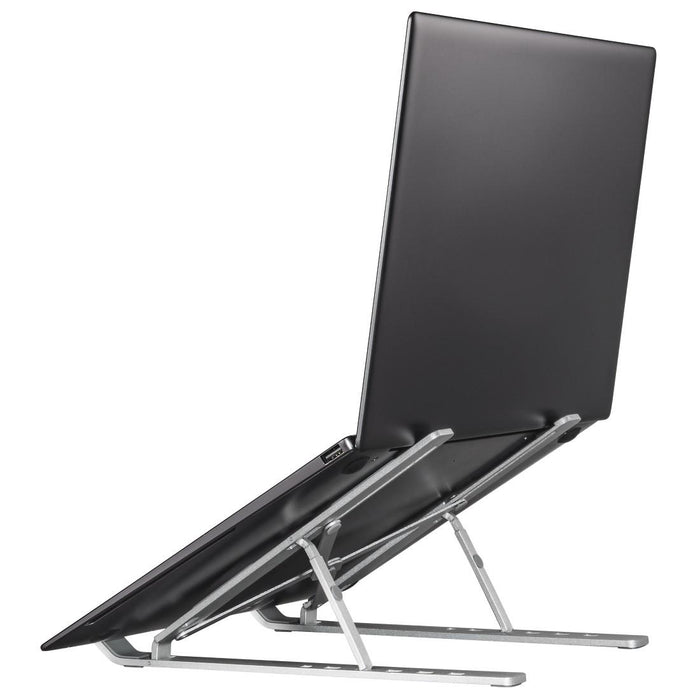 HAMA "Aluminium" laptop stand, folding, tilting, up to 39 cm (15.4"), silver