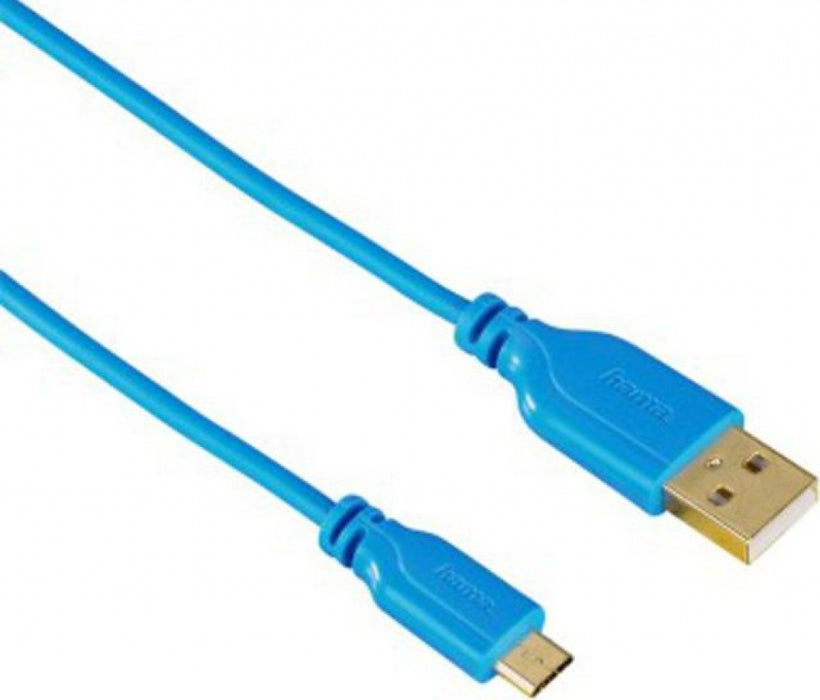 Cable HAMA 135701 micro usb Flexi-Slim USB 2.0, 0.75m blue