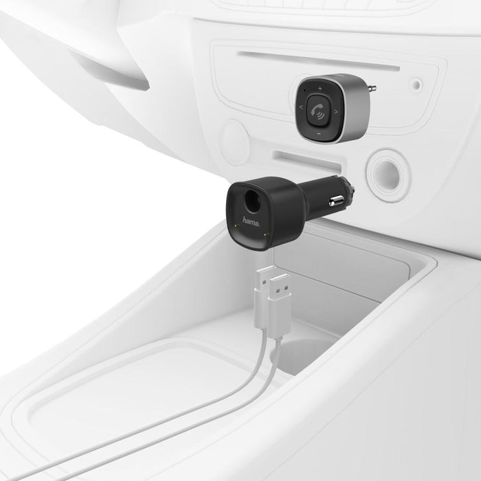 Bluetooth car receiver HAMA 3.5 mm jack, USB charger, 2.4 A, 14159