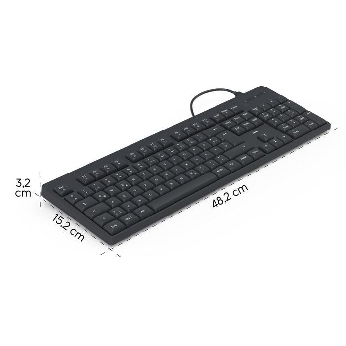 HAMA Wired keyboard CK-100, Cyrillic, USB-C, USB-A