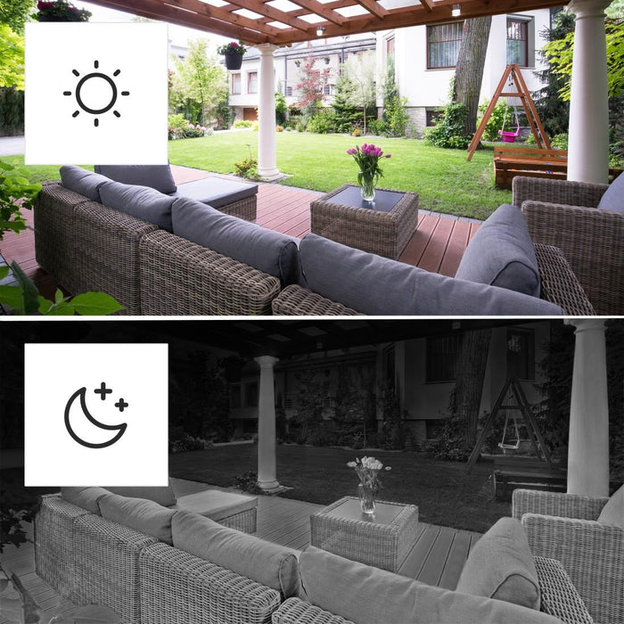 Hama WiFi Outdoor Camera, With Solar Panel, Batteries, Motion Detector, 1080p