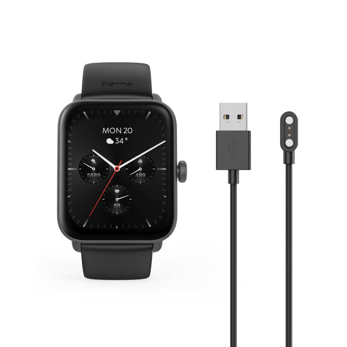 HAMA Smart watch "6010", GPS, TFT display 1.65", phone function, waterproof, 178619