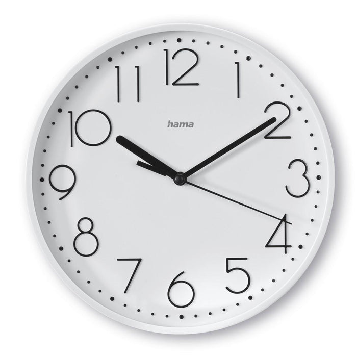 HAMA Wall clock "Salina", Diameter 22 cm, Quiet, white