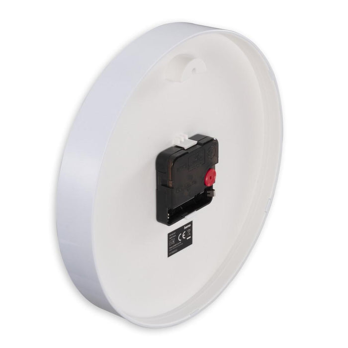 HAMA Wall clock "Salina", Diameter 22 cm, Quiet, white