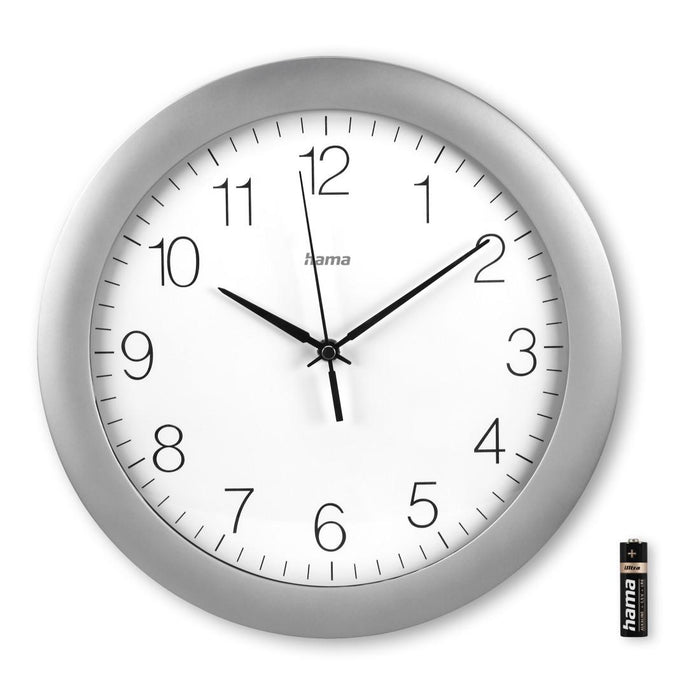 Wall clock "Tenerife" DCF, Ø 30 cm, silver