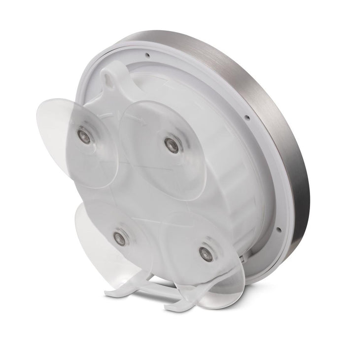 Hama bathroom clock "Mauritius", wall clock with thermometer, Ø 17 cm, aluminium