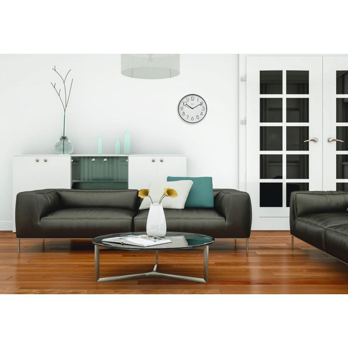 Hama Elegance wall clock, Quiet, 30 cm., White/Black