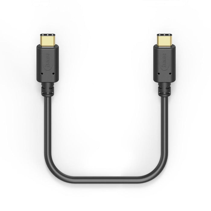 Cable HAMA USB-C male - USB-C male, 1.5m, 480Mb/s, gold-plated connectors, black